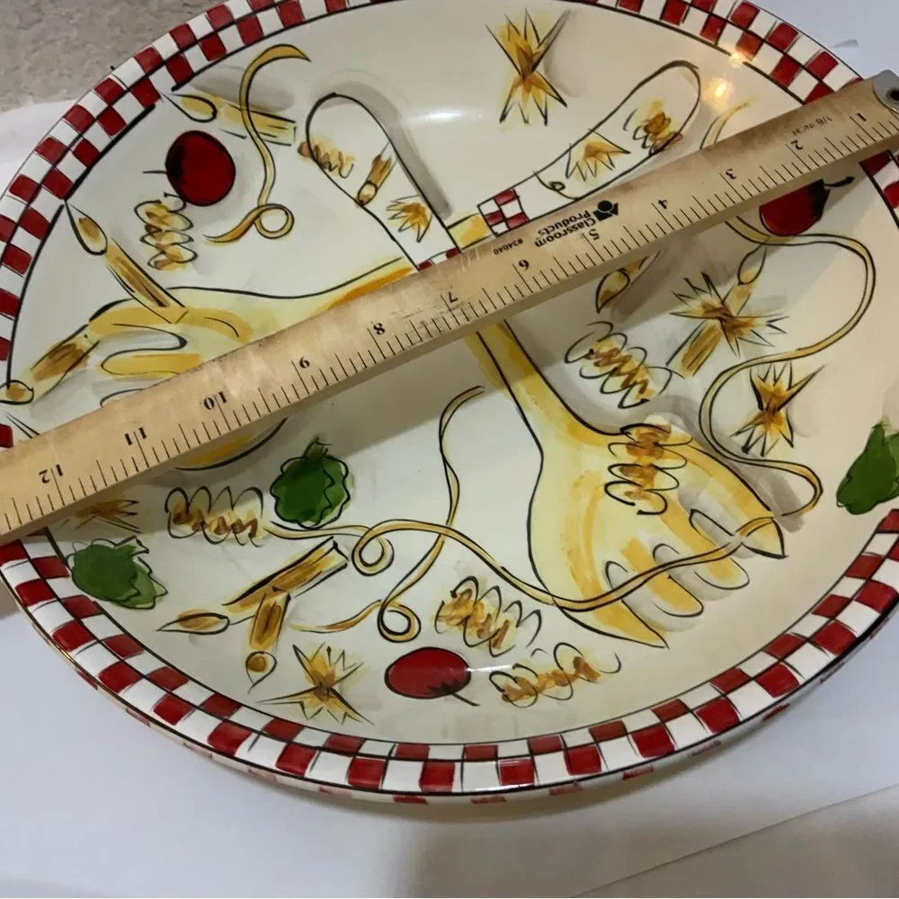 Tabletops Unlimited Italian Garden Pasta Salad Bowl 13